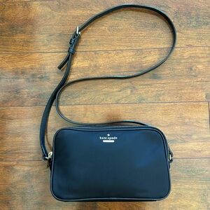 Kate Spade small black nylon crossbody bag